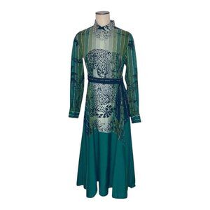 Hermés New Robert Dallet Hors-Série Collection Jungle Love Rainbow Dress EU 38